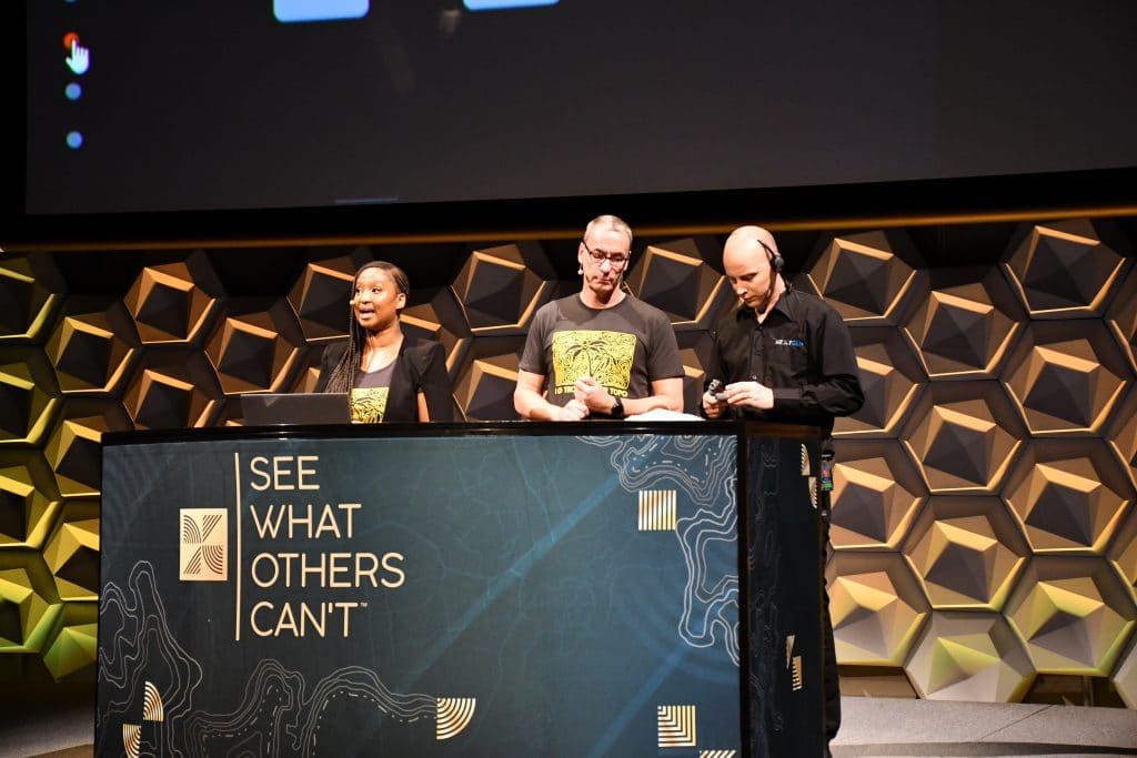 Presenters going through their rehearsals at Ozri Users Conference.